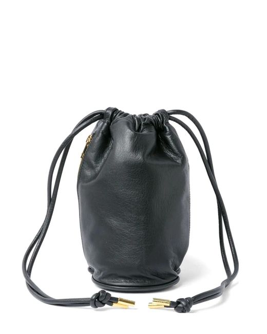 Sacai Black Drawstring Zip Bucket Bag