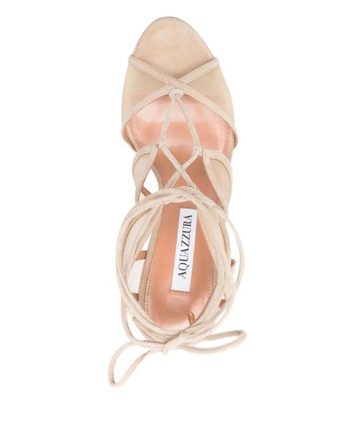 Aquazzura Metallic Fatal Attraction Tie Sandals