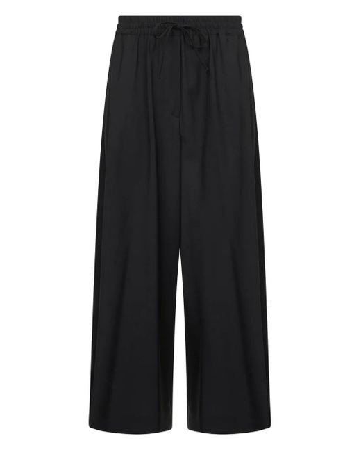 Weekend by Maxmara Black Elasticated-Waistband Trousers
