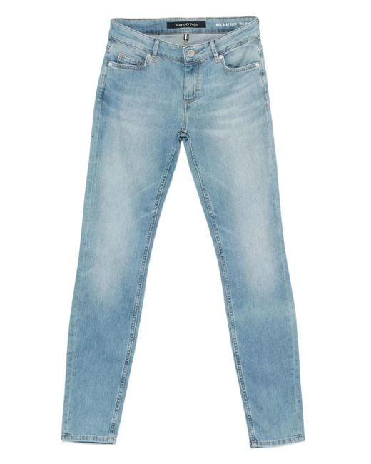 Marc O' Polo Blue Washed-Effect Jeans