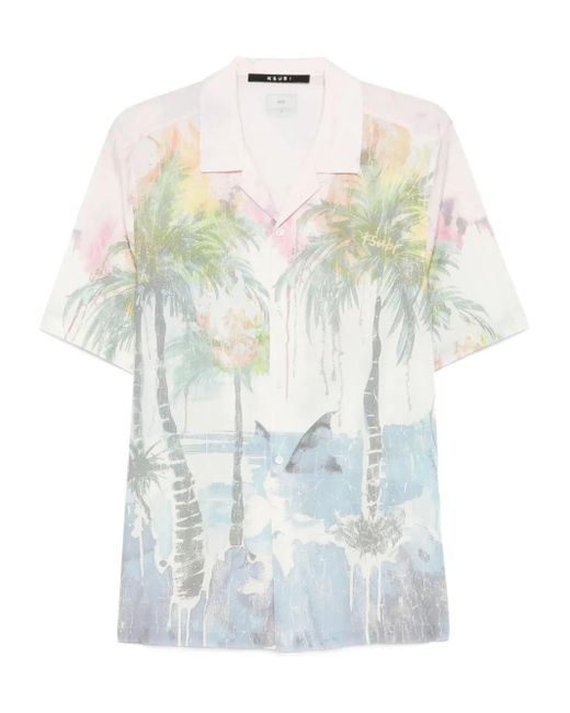 Camicia Poolside A Maniche Corte di Ksubi in Blue da Uomo