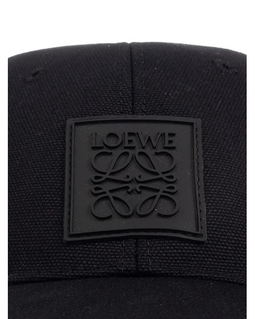 Loewe Black Anagram-Patch Baseball Cap