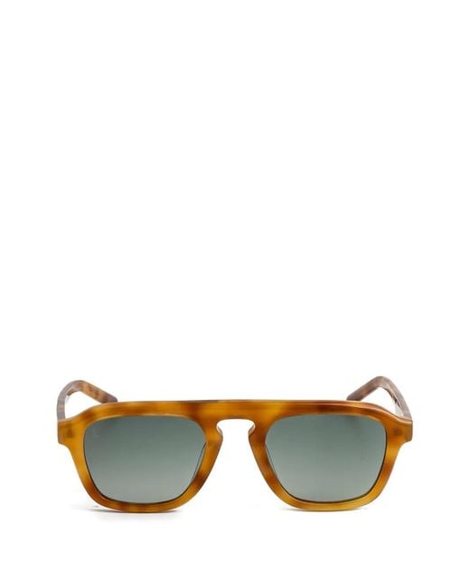 Kaleos Eyehunters Brown Crowne Square-Frame Sunglasses for men