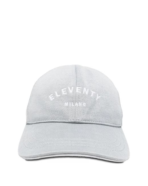 Eleventy White Logo Baseball Cap for men