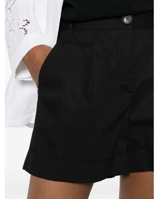 ERMANNO FIRENZE Black Pleated Tailored Shorts