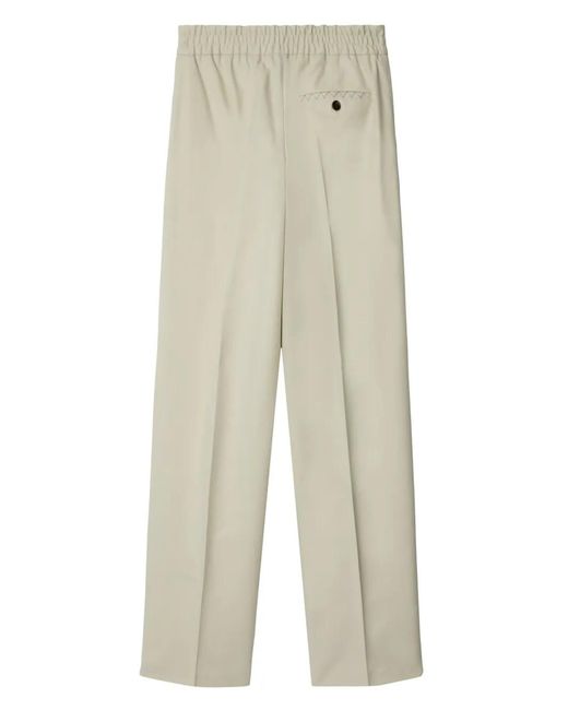 Burberry Natural Straight-Leg Trousers