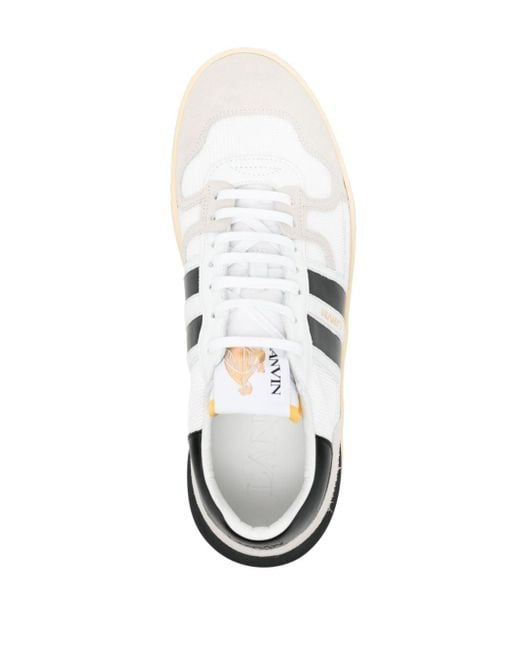 Lanvin White Clay Leather Sneakers for men