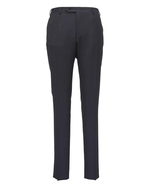 Canali Blue Press-crease Trousers for men