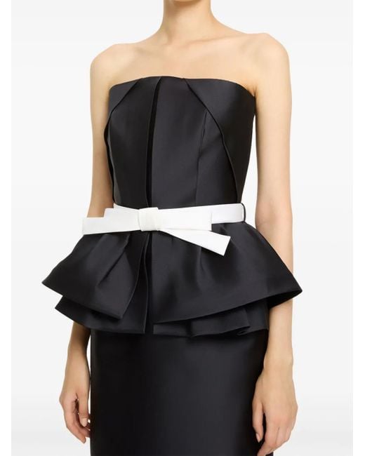 Dice Kayek Black Bow-Detailing Midi Dress