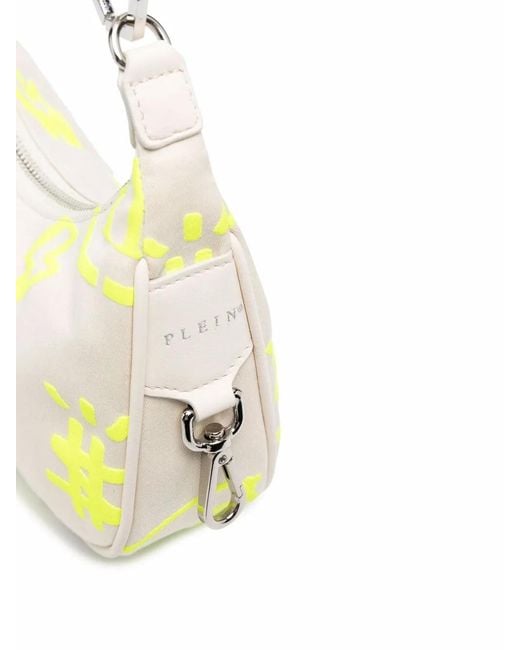 Philipp Plein Metallic Monogram Print Shoulder Bag