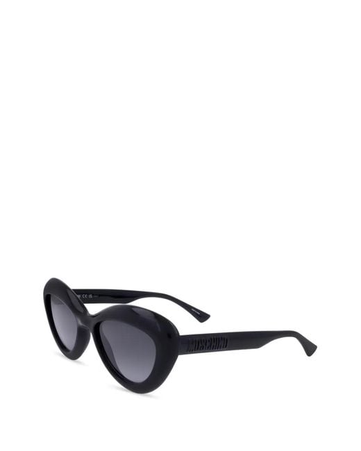 Moschino White Cat-Eye Logo-Embossed Sunglasses