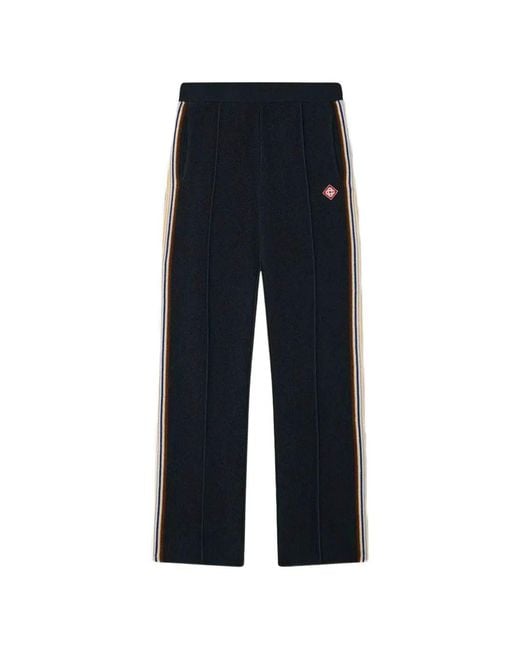 Casablanca Blue Café Culture Logo-Patch Track Pants for men