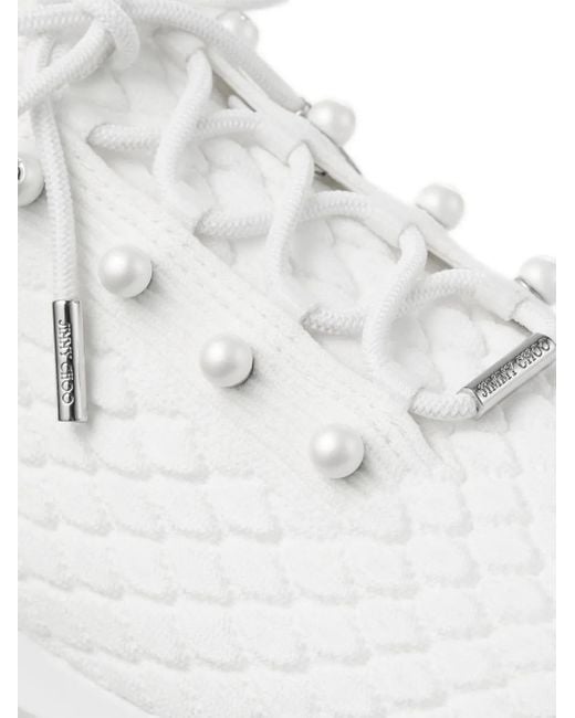 Jimmy Choo White Veles Sneakers
