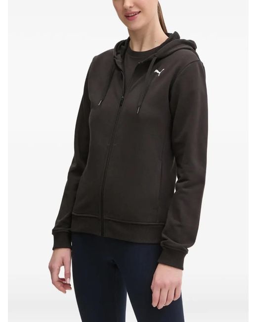 PUMA Black Tad Essentials Zip-Up Hoodie