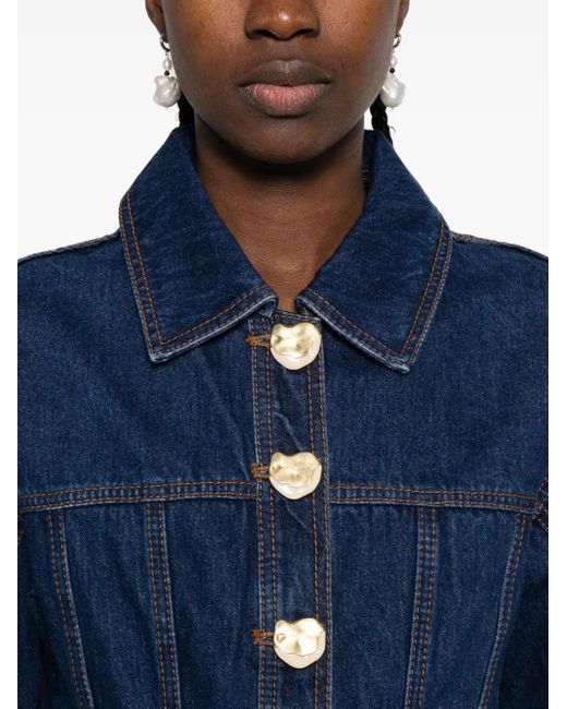 Aje. Blue Gianna Buttoned-up Denim Shirt