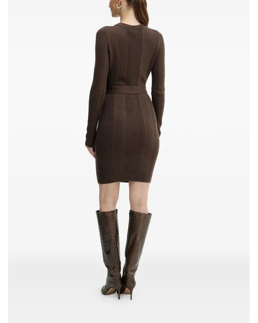 Guess Brown Belted Mini Dress