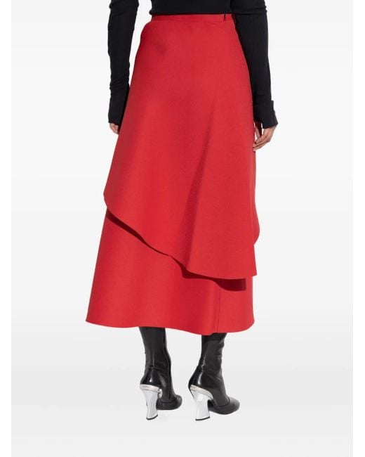 Jupe Superposée À Design Asymétrique Tory Burch en coloris Red