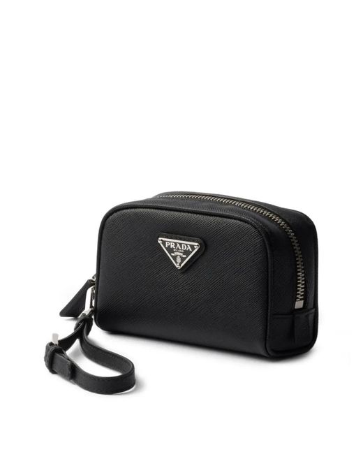 Prada Black Saffiano Pouch for men