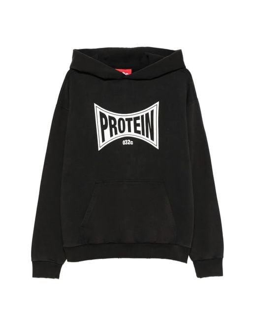 032c Black Protein Hoodie