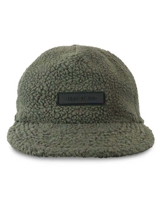 Fear Of God Green Logo-patch Fleece Baseball Cap for men