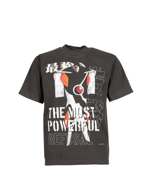 EVANGELI0N 95 Black 0079 Graphic-Print T-Shirt for men