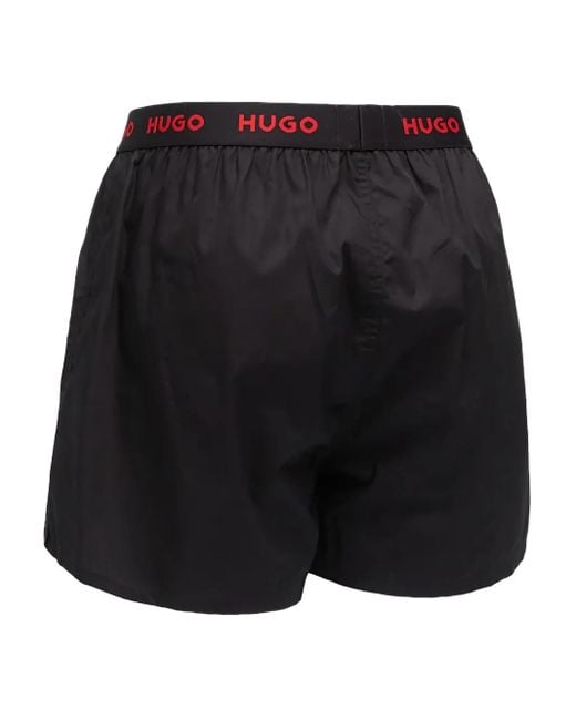HUGO Set aus drei Boxershorts mit Logo-Bund in Red für Herren