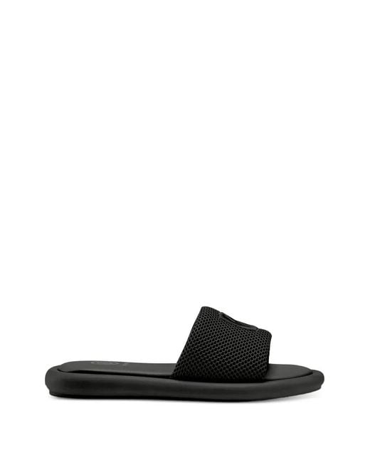 Bogner Black Portofino Mesh-Panel Slides