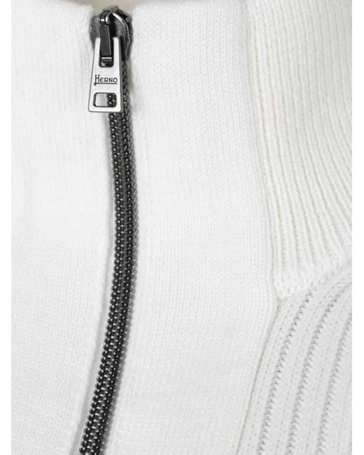 Herno Ribgebreid Vest in het White