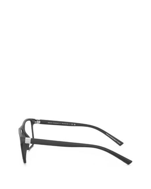 ARMANI EXCHANGE Black Square-Frame Glasses for men