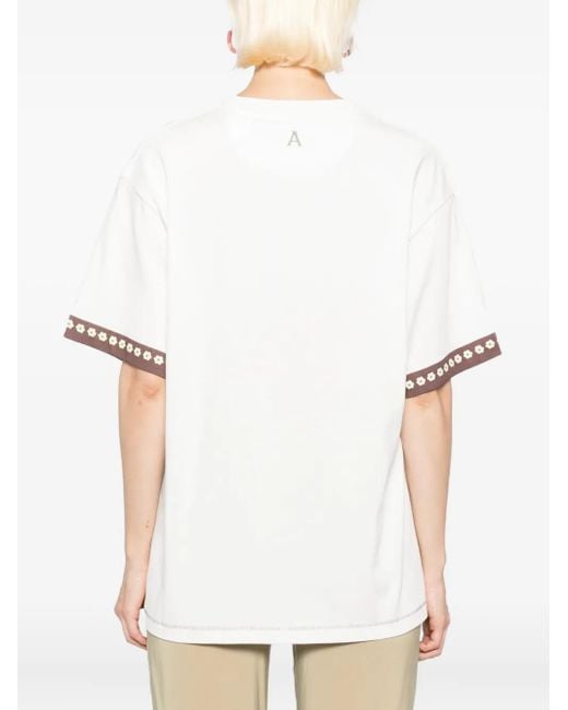 T-Shirt Mercado di ALÉMAIS in White