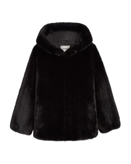 Apparis Black Katin Kapuzenjacke
