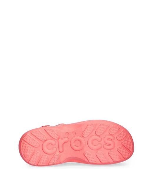 CROCSTM Pink Perforated Platform Sandals
