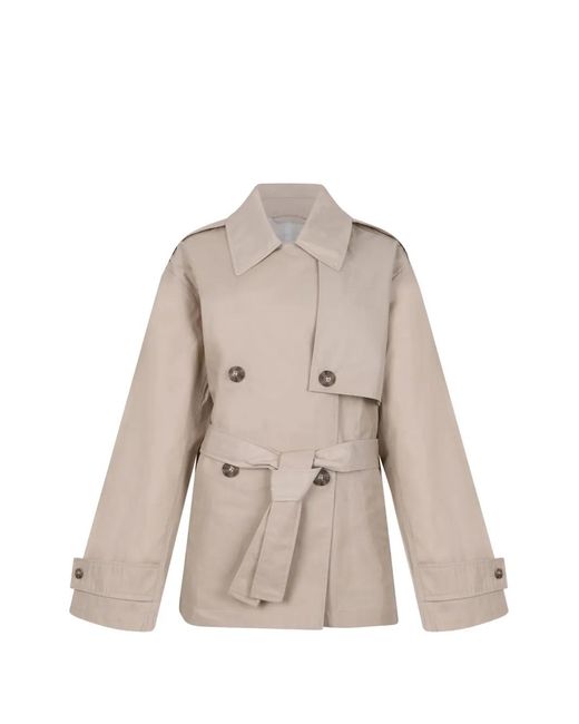 Calvin Klein Natural Jacke Mit Knöpfen Und Gürtel