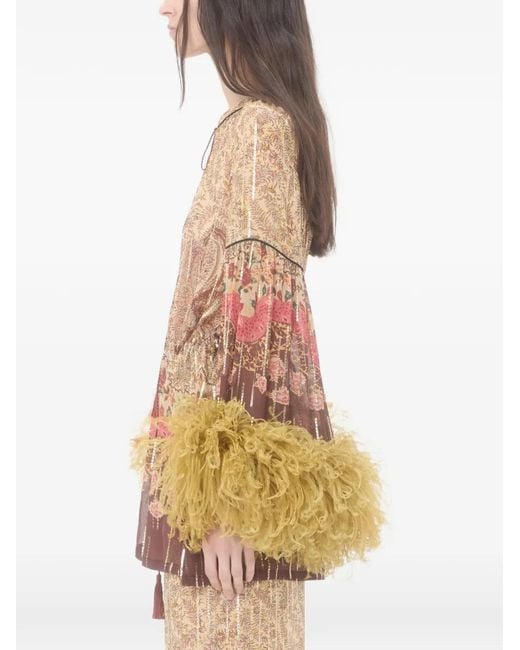 Valentino Garavani Natural Pekin Voyage Imaginaire Paisley Blouse