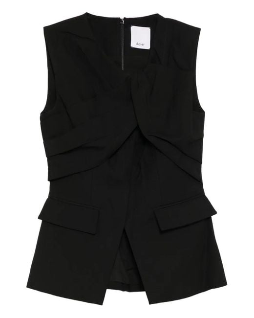 Acler Black Bewick Top