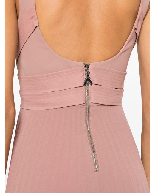 Patrizia Pepe Pink Pleated Criss-Cross Maxi Dress