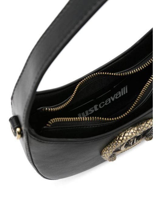 Just Cavalli Black Logo-plaque Faux-leather Bag