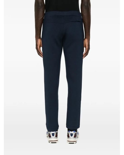 Paul & Shark Blue Drawstring-Waistband Track Pants for men