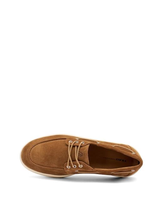 Frau Brown Suede Boat Shoes for men