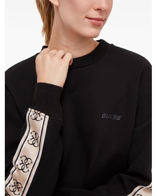 Guess Black Logo-Tape Sweatshirt
