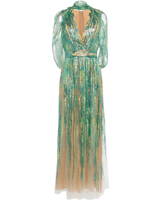 Elie Saab Tulen Avondjurk in het Green