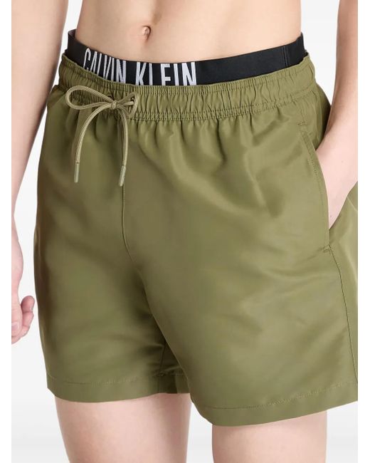 Calvin Klein Green Drawstring-Fastening Shorts for men