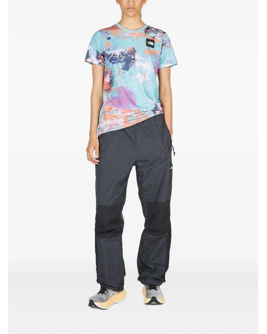 The North Face Blue Abstract-Print T-Shirt