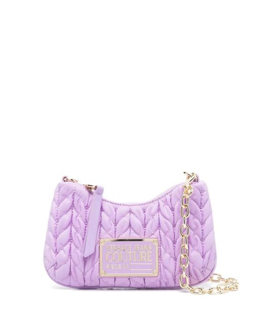 Versace Jeans Couture Purple Matelassé Mini Bag