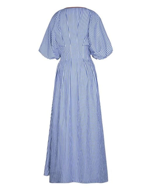 Johanna Ortiz Blue Endless Spring Midi Dress