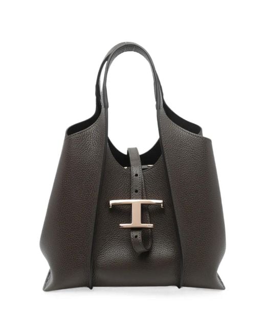 Tod's Black Mini T-Timeless Leather Tote Bag