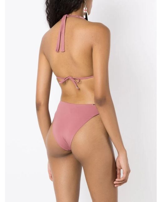 Bikini Triangular Con Cuello Halter Amir Slama de color Pink