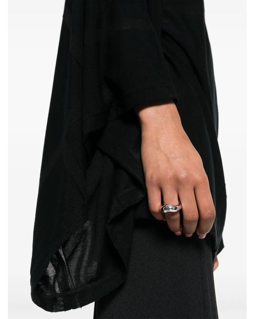Yohji Yamamoto Black Draped Cardi-Coat