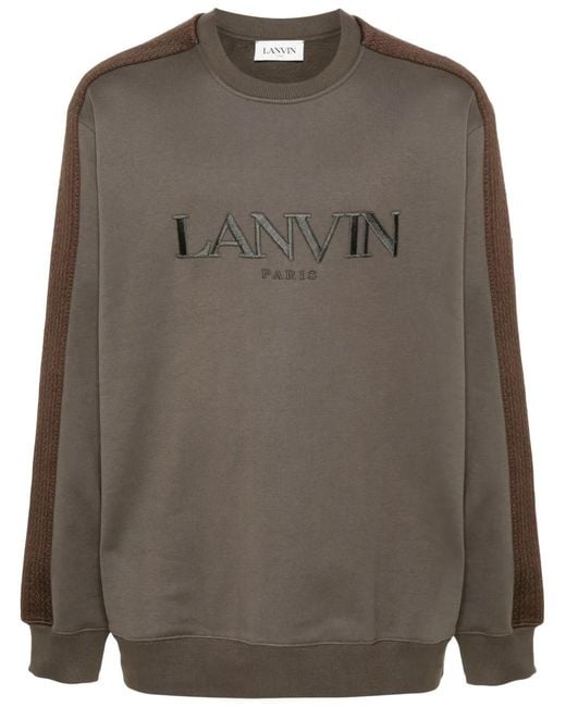 Lanvin Brown Dark Cotton Jersey Sweatshirt for men