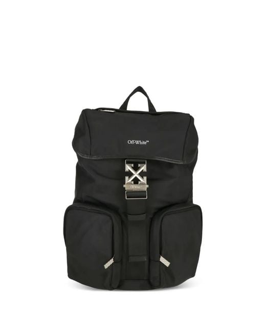 Off-White c/o Virgil Abloh Black Logo Buckle Backpack for men